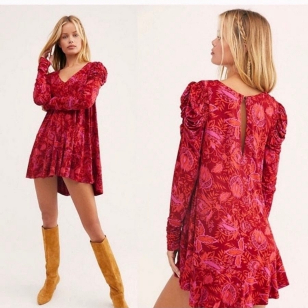 Free People Hello Lover Ruched Tunic size XS